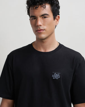 T-shirt Embroidered Knot Black
