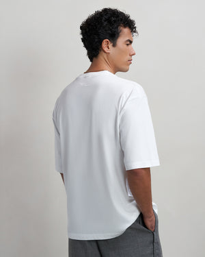 T-shirt Boxy Embroidered White