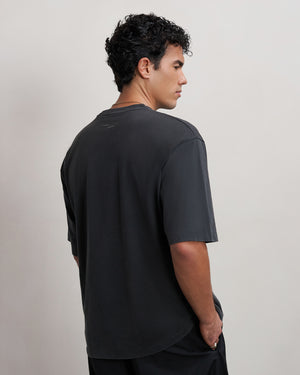 T-shirt Boxy Embroidered Vintage Black