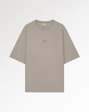 T-Shirt Boxy Embroidered Melange Pure