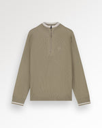Knit Quarter Zip Latte