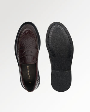Loafer Woven Twist Chocolate