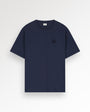 T-Shirt Embroidered Knot Melange Navy