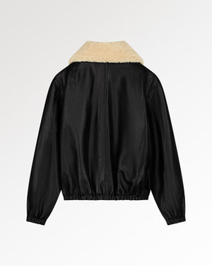 Biker Jacket Shearling Black