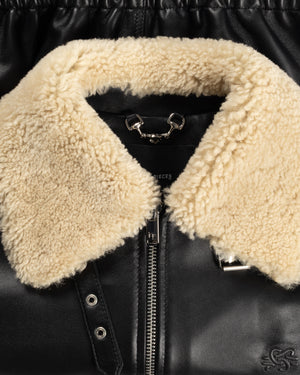 Biker Jacket Shearling Black