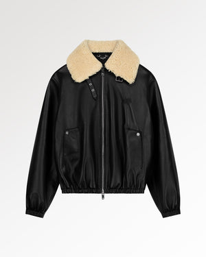 Biker Jacket Shearling Black