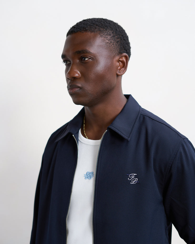Coach Jacket Twill Wool Navy - Filling Pieces