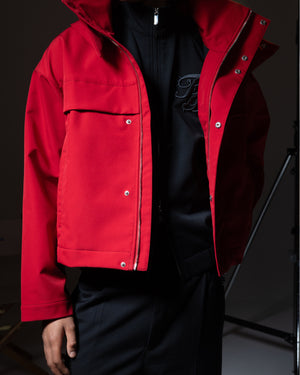 Light Jacket Cropped Scarlet Red
