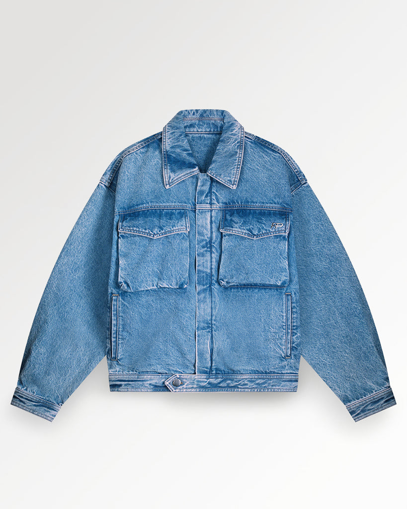 Denim Jacket Washed Indigo - Filling Pieces