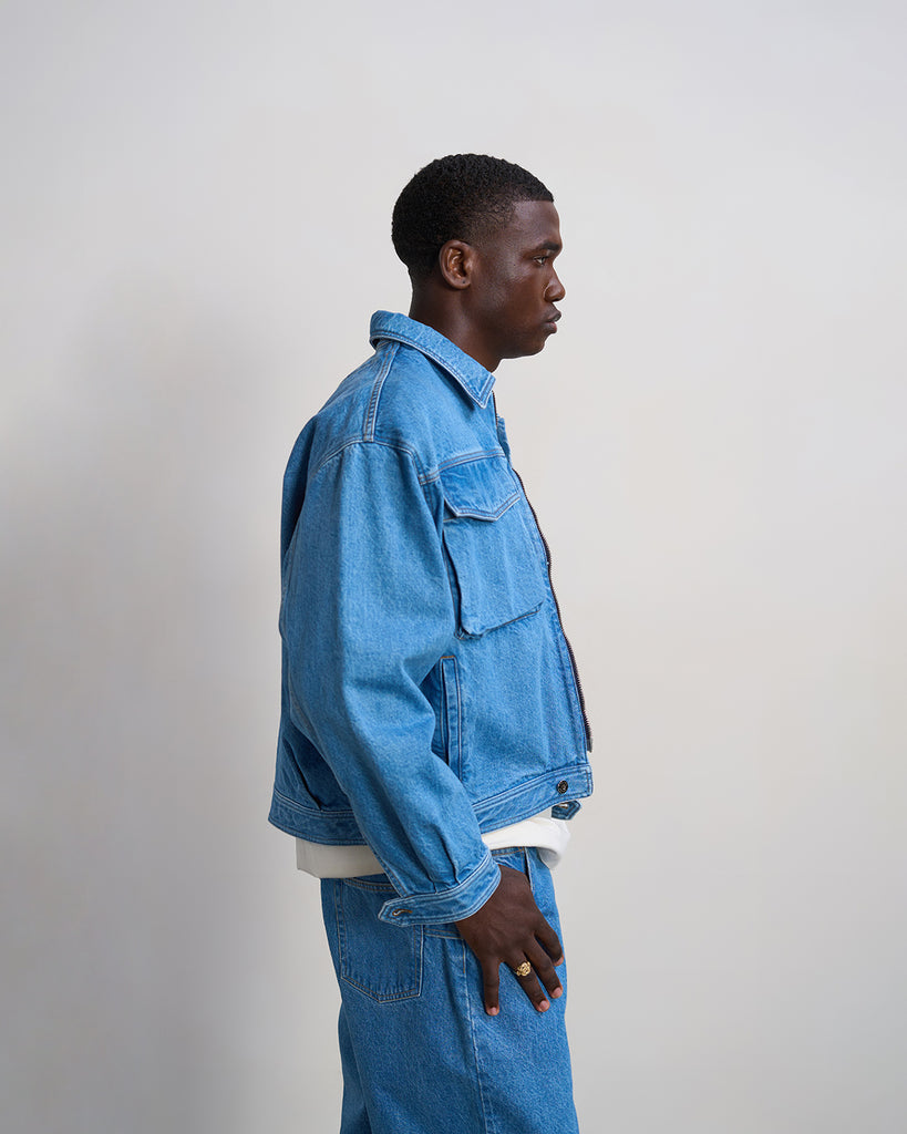 Denim Jacket Washed Indigo - Filling Pieces