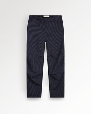 Filling Pieces Drapy Pants Pinstripe Maritime Blue