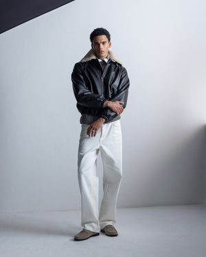 Biker Jacket Shearling Black