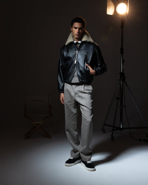 Biker Jacket Shearling Black