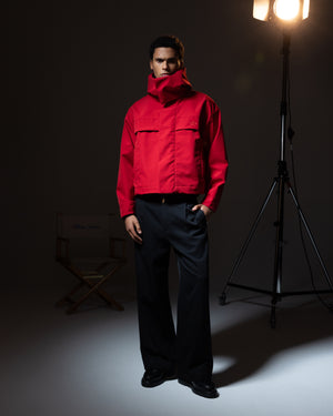 Light Jacket Cropped Scarlet Red