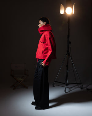 Light Jacket Cropped Scarlet Red