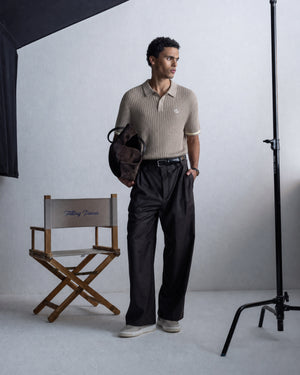 Knit Polo Boucle Pure