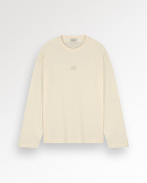 Longsleeve Boxy Embroidered Antique White