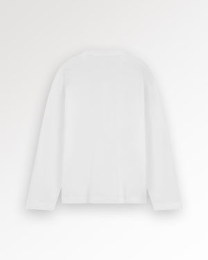Longsleeve Boxy Embroidered White