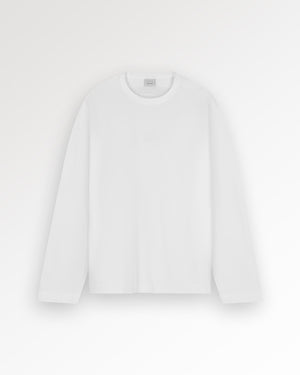 Longsleeve Boxy Embroidered White