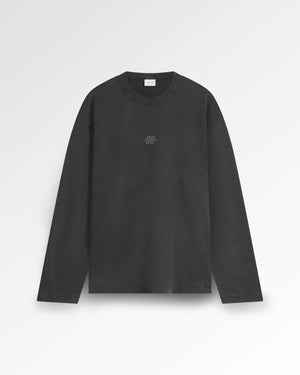 Filling Pieces Longsleeve Boxy Embroidered Vintage Black