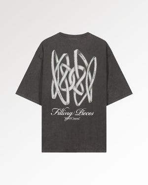 T-Shirt Boxy Film Strip Vintage Black