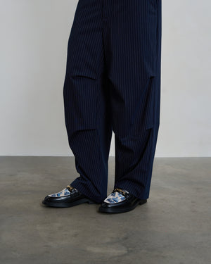 Drapy Pants Pinstripe Blue