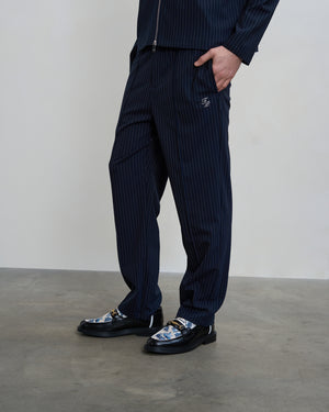 Coach Pants Pinstripe Maritime Blue